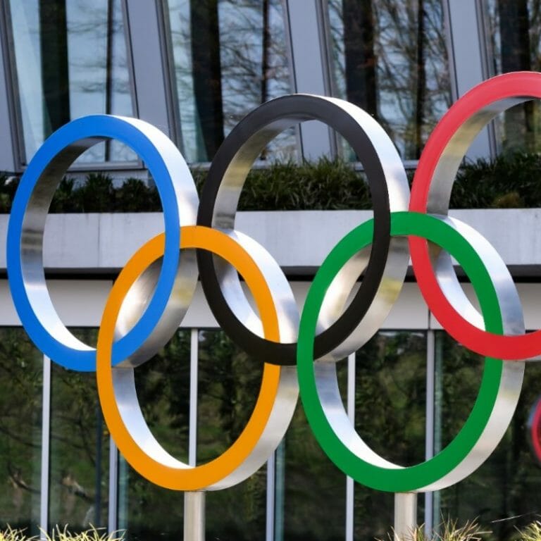 Photo of the Olympic five rings