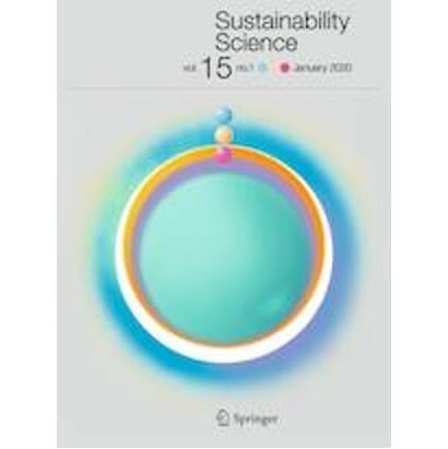 Sustainability Science journal cover