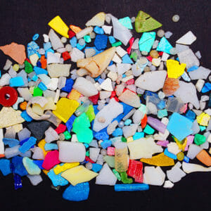 small pile of microplastics on a surface